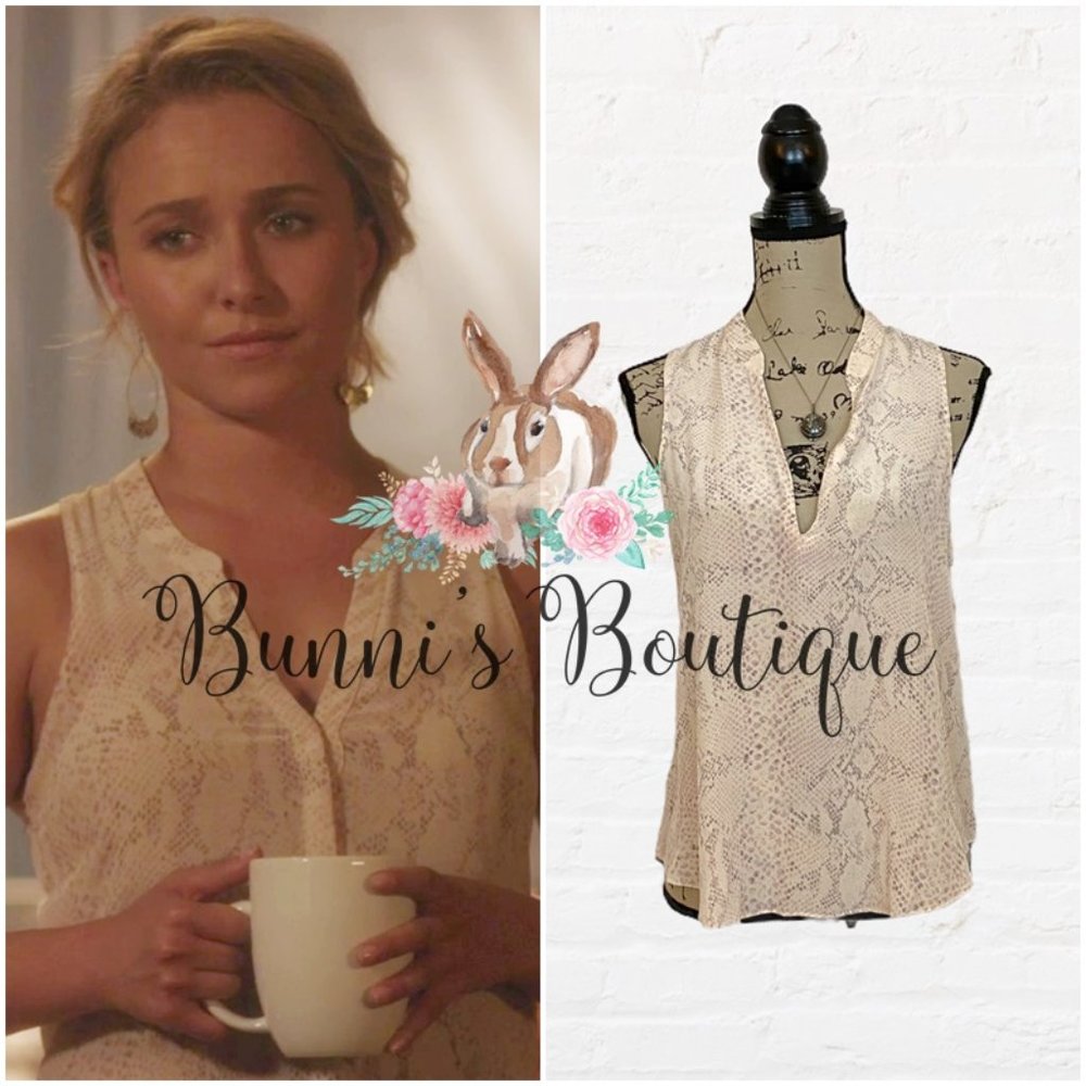 Juliette Barnes Rory Beca Snake Sleeveless Top